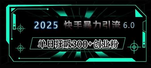 2025年快手6.0保姆级教程震撼来袭，单日狂吸300+精准创业粉多鑫网-专注分享网络创业落地实操课程 – 全网首发_高质量项目输出多鑫网